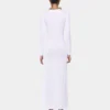 Vestido largo blanco de jersey
