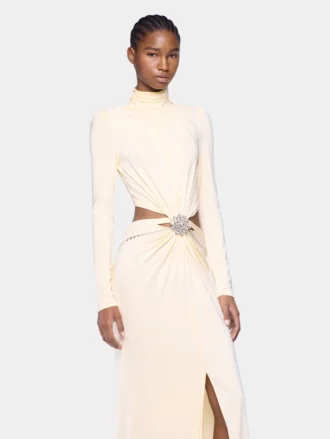 vestido largo color crema de jersey 2 330x439 - Vestido largo color crema de jersey
