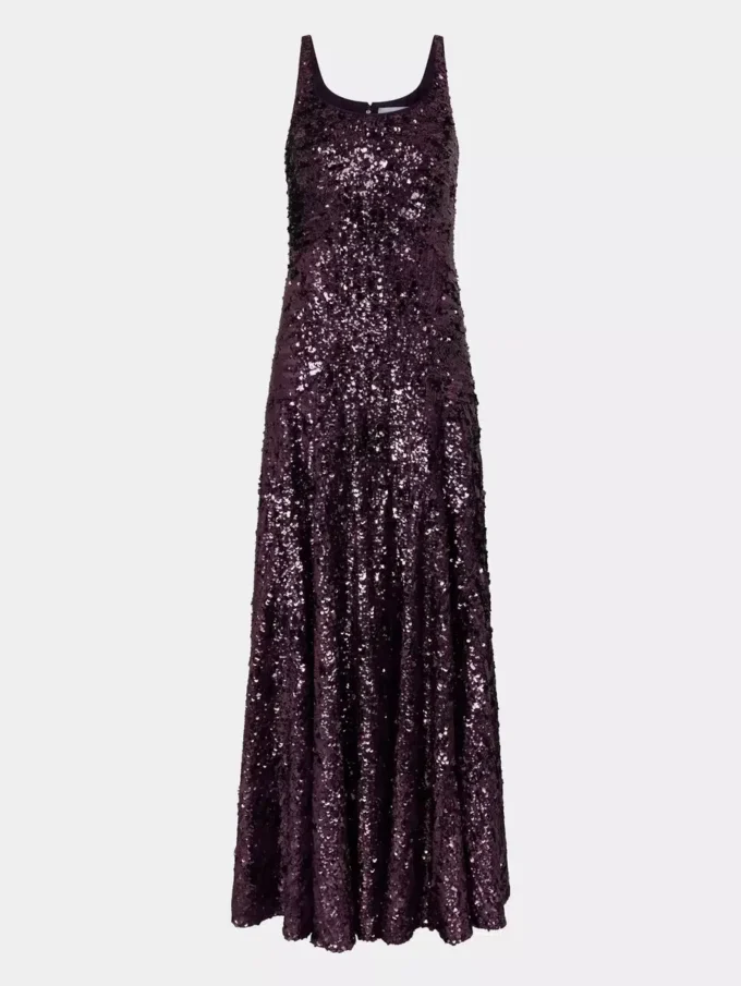 Vestido largo con lentejuelas