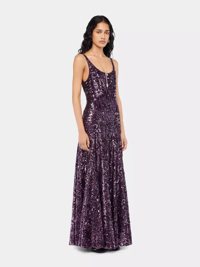 Vestido largo con lentejuelas