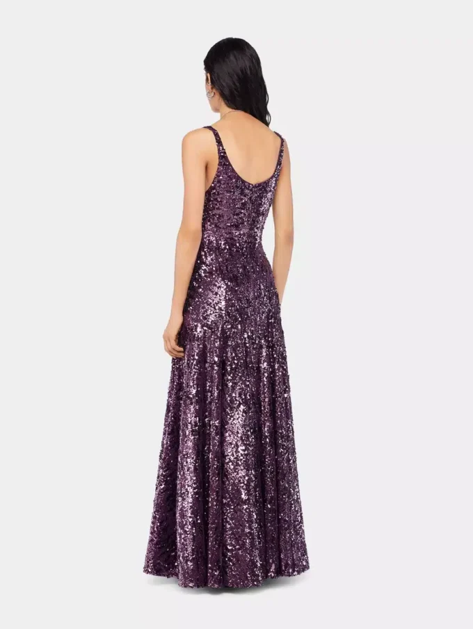 Vestido largo con lentejuelas