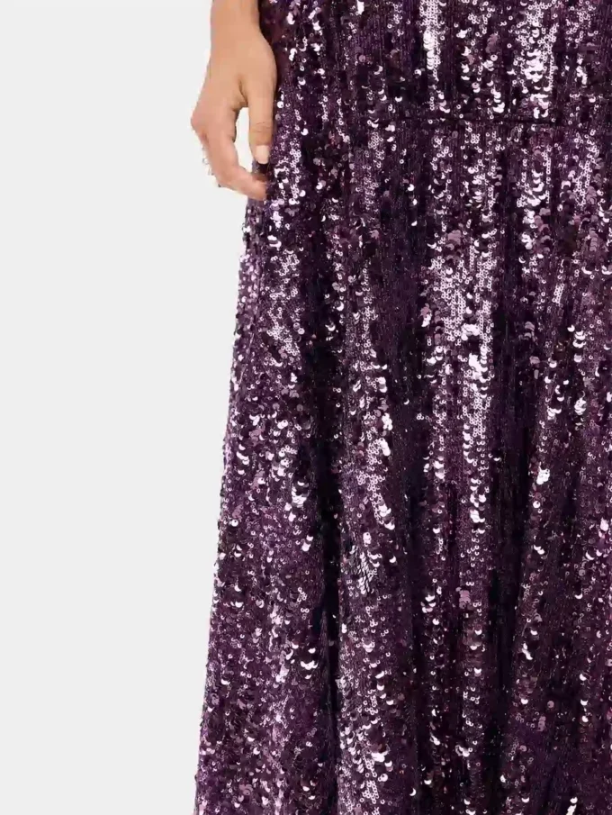 Vestido largo con lentejuelas