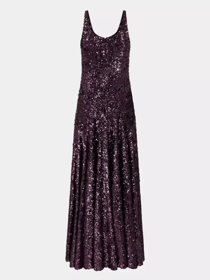 Vestido largo con lentejuelas