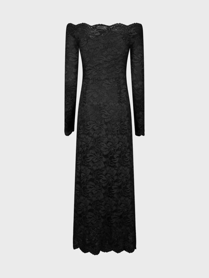 Vestido largo de encaje