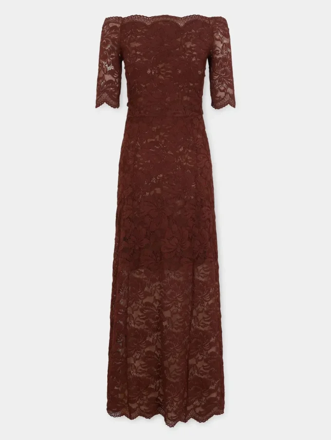 Vestido largo de encaje