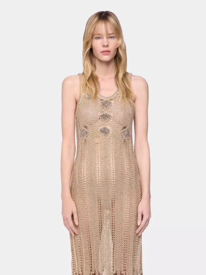 Vestido largo de ganchillo