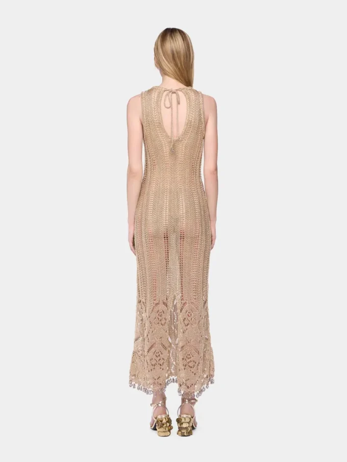 Vestido largo de ganchillo