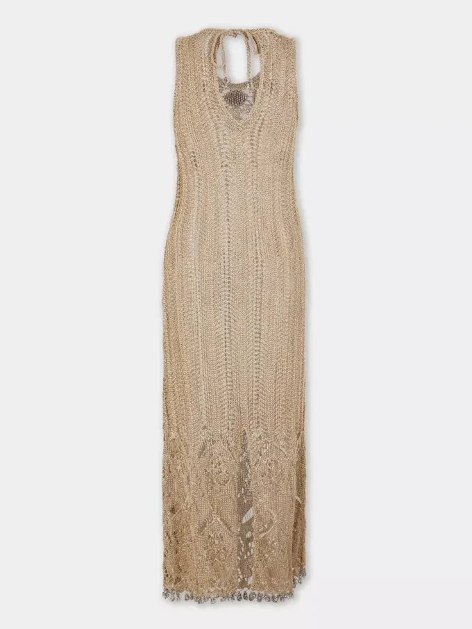 Vestido largo de ganchillo