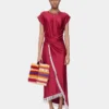 Bolso tote de rafia con asas