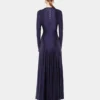 Vestido largo de jersey con detalles de godets