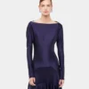 Vestido largo de jersey con detalles de godets