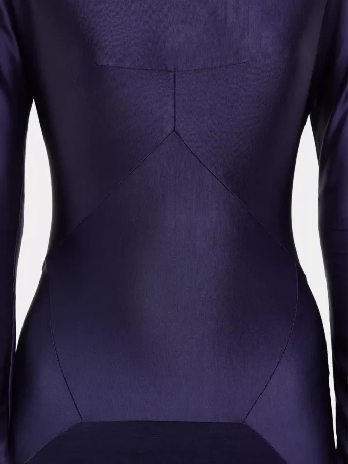 Vestido largo de jersey con detalles de godets