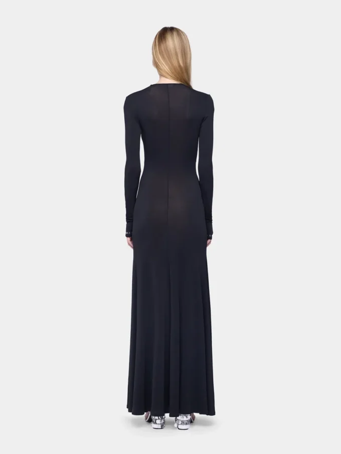 Vestido largo de punto jersey que se adapta al cuerpo como una segunda piel.