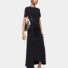 Vestido largo drapeado de jersey