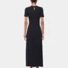 Vestido largo drapeado de jersey