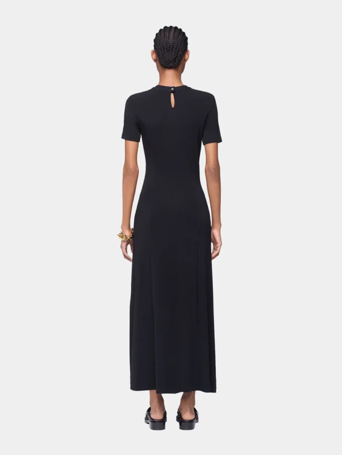 Vestido largo drapeado de jersey