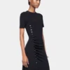 Vestido largo drapeado de jersey