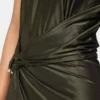 Vestido largo drapeado de jersey