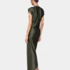 Vestido largo drapeado de jersey