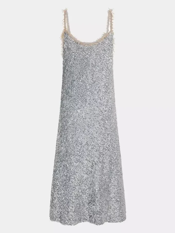 Vestido midi con lentejuelas