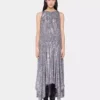 Vestido midi con lentejuelas