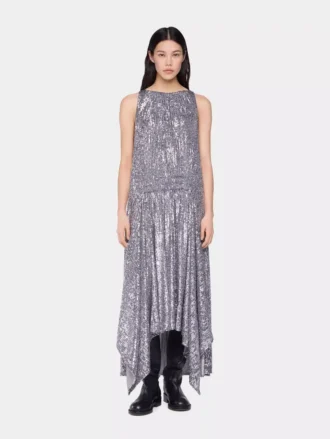 Vestido midi con lentejuelas