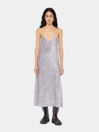 Vestido midi con lentejuelas