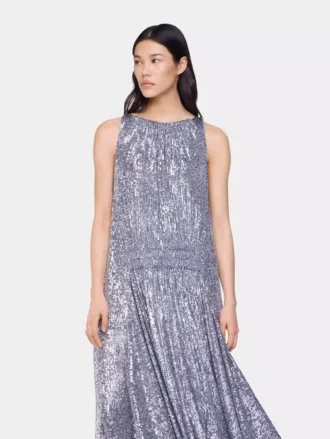 Vestido midi con lentejuelas