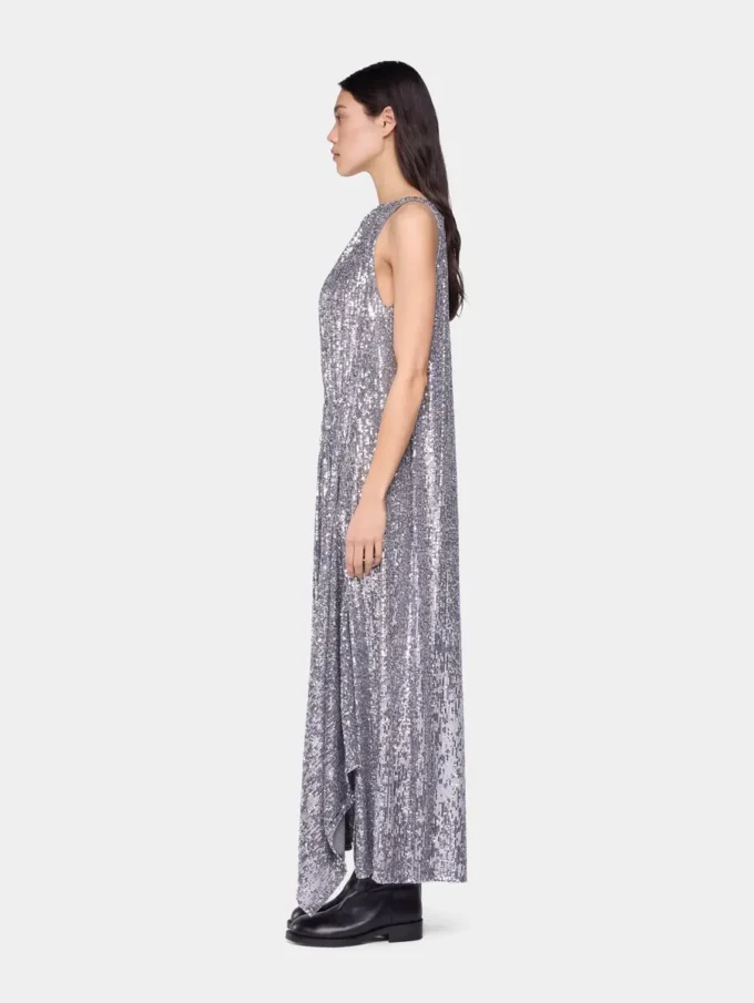 Vestido midi con lentejuelas