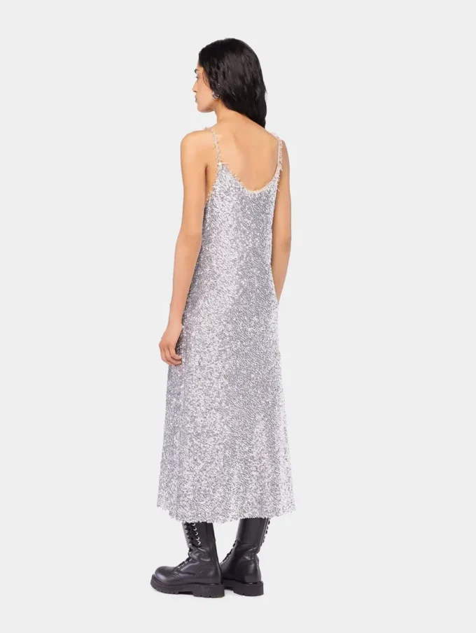Vestido midi con lentejuelas