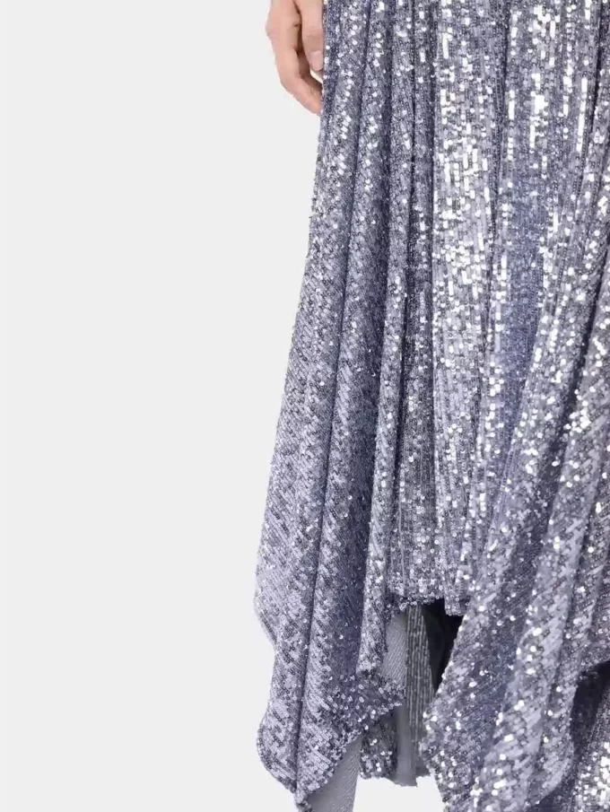 Vestido midi con lentejuelas