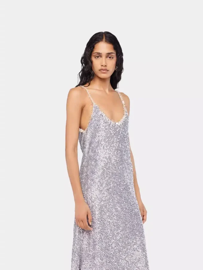 Vestido midi con lentejuelas