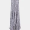 Vestido midi con lentejuelas