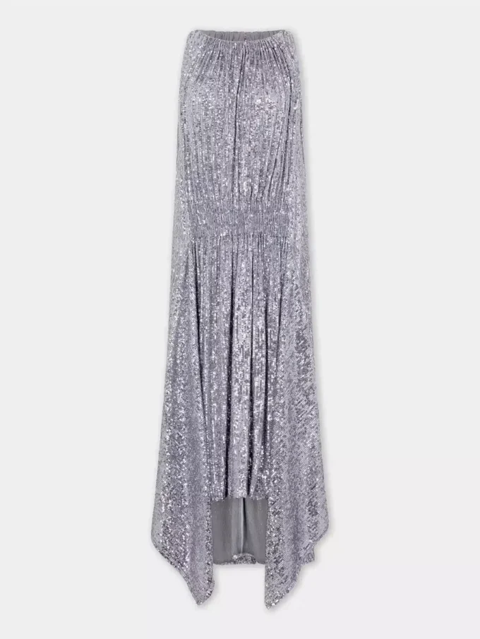 Vestido midi con lentejuelas