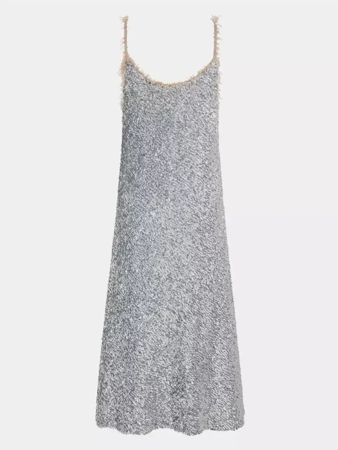Vestido midi con lentejuelas