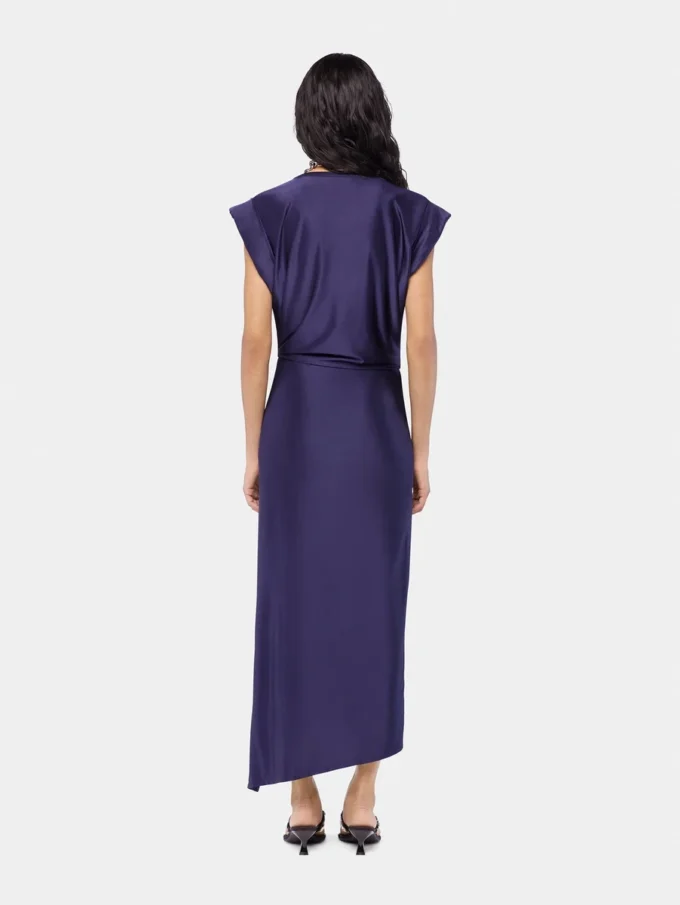 Vestido midi de jersey con perforaciones
