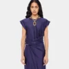 Vestido midi de jersey con perforaciones