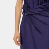 Vestido midi de jersey con perforaciones