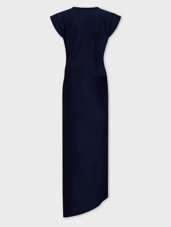 Vestido midi de jersey con perforaciones
