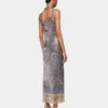 Vestido midi de malla estampada