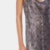 Vestido midi de malla estampada