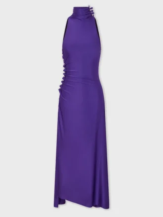 Vestido midi drapeado de jersey