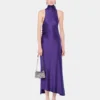 Vestido midi drapeado de jersey