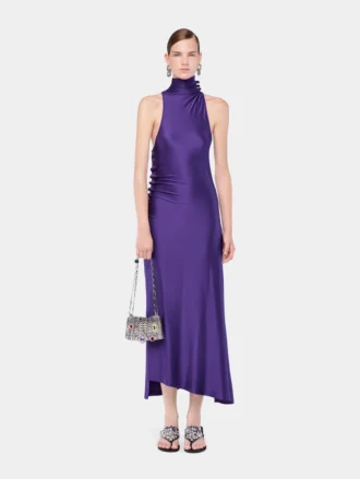 Vestido midi drapeado de jersey