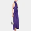 Vestido midi drapeado de jersey