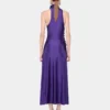Vestido midi drapeado de jersey