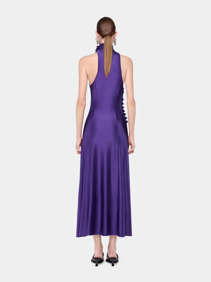 Vestido midi drapeado de jersey