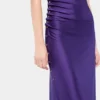 Vestido midi drapeado de jersey