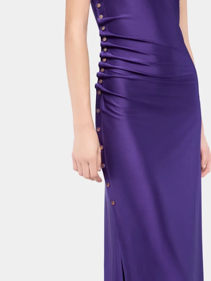 Vestido midi drapeado de jersey
