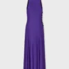 Vestido midi drapeado de jersey